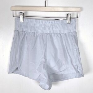 Adidas Pacer Wvn High‎ Rise Training Shorts Halo Blue Women's XS 3" inseam NWT